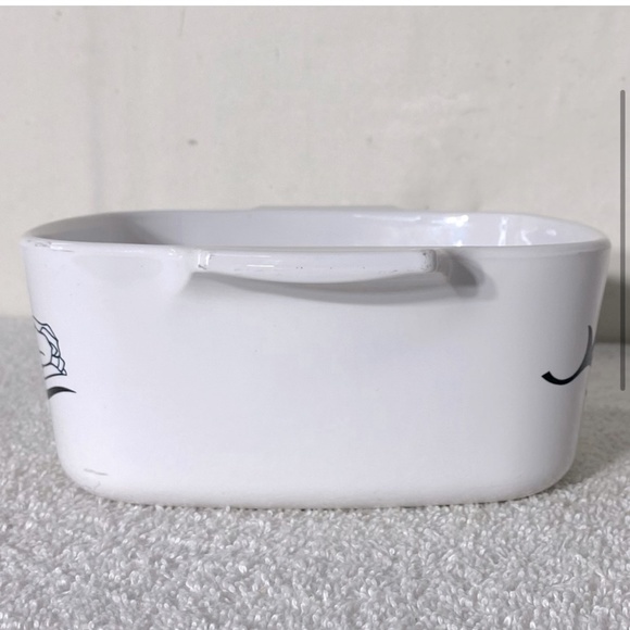 Vintage Corningware Lyrics Black Tulip Print Casserole Dish A-1.5-L USA - Picture 3 of 13